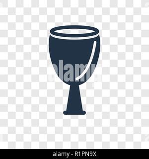 Wine vector icon isolated on transparent background, Wine transparency logo concept Stock Vector