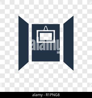 Exhibition vector icon isolated on transparent background, Exhibition transparency logo concept Stock Vector