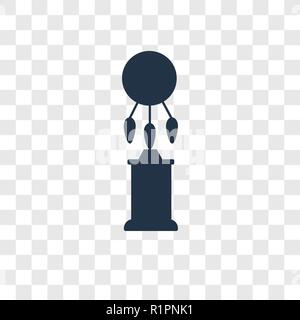 Dreamcatcher vector icon isolated on transparent background, Dreamcatcher transparency logo concept Stock Vector