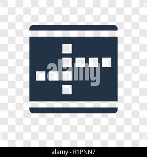 Crossword vector icon isolated on transparent background, Crossword transparency logo concept Stock Vector