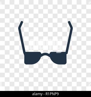 Glasses vector icon isolated on transparent background, Glasses transparency logo concept Stock Vector