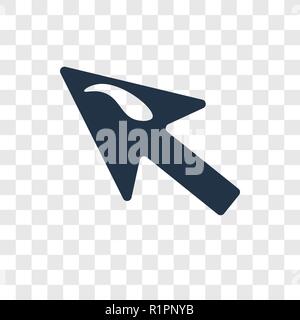 Cursor vector icon isolated on transparent background, Cursor transparency logo concept Stock Vector