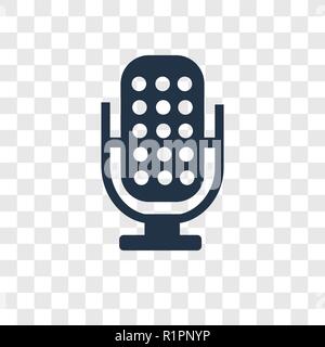 Voice recorder vector icon isolated on transparent background, Voice recorder transparency logo concept Stock Vector