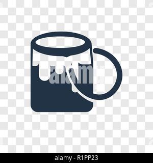 Paint vector icon isolated on transparent background, Paint transparency logo concept Stock Vector