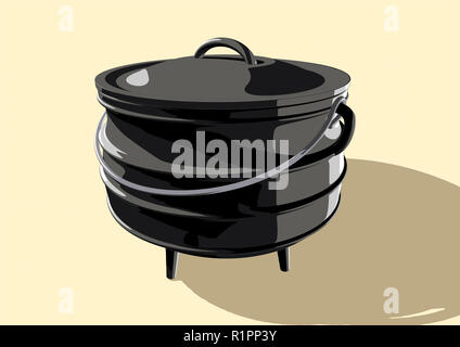 Cast Iron Potjie Pot 3D model