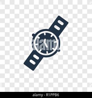 Water Resist Watch vector icon isolated on transparent background, Water Resist Watch transparency logo concept Stock Vector