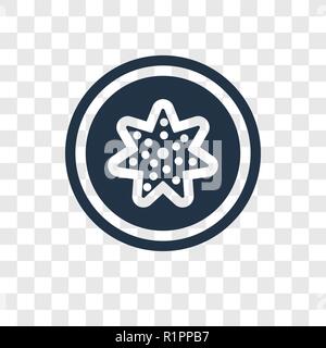 Big Starfish vector icon isolated on transparent background, Big Starfish transparency logo concept Stock Vector