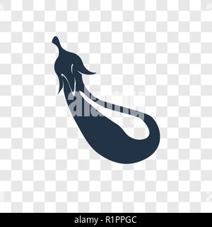 Eggplant vector icon isolated on transparent background, Eggplant transparency logo concept Stock Vector