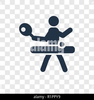 Pin Pong vector icon isolated on transparent background, Pin Pong transparency logo concept Stock Vector