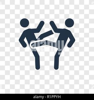 Wrestling vector icon isolated on transparent background, Wrestling transparency logo concept Stock Vector