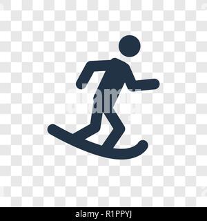 Snowboard vector icon isolated on transparent background, Snowboard transparency logo concept Stock Vector