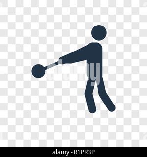 Hammer Throw vector icon isolated on transparent background, Hammer Throw transparency logo concept Stock Vector
