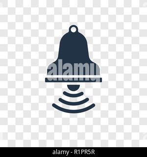Alarm Bell vector icon isolated on transparent background, Alarm Bell transparency logo concept Stock Vector