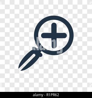 Zoom Button vector icon isolated on transparent background, Zoom Button transparency logo concept Stock Vector