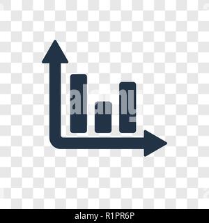 Three Bars Graph vector icon isolated on transparent background, Three Bars Graph transparency logo concept Stock Vector