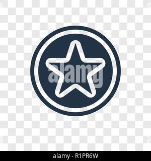 Star Point vector icon isolated on transparent background, Star Point transparency logo concept Stock Vector