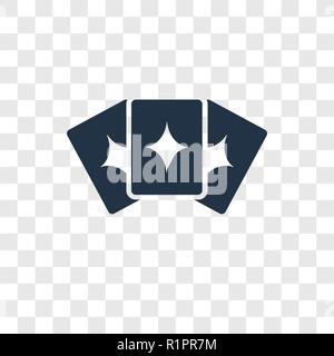 Three Cards vector icon isolated on transparent background, Three Cards transparency logo concept Stock Vector