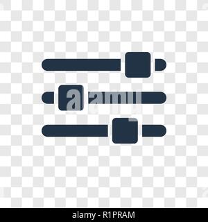 Settings Bars vector icon isolated on transparent background, Settings Bars transparency logo concept Stock Vector