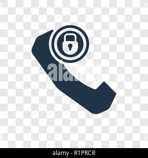 Phone Blocked vector icon isolated on transparent background, Phone Blocked transparency logo concept Stock Vector