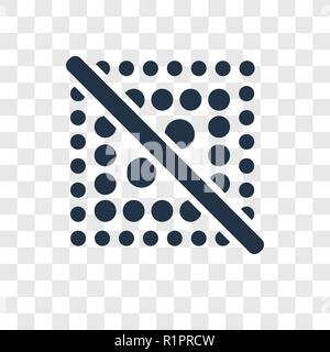 Dot Crossed vector icon isolated on transparent background, Dot Crossed transparency logo concept Stock Vector