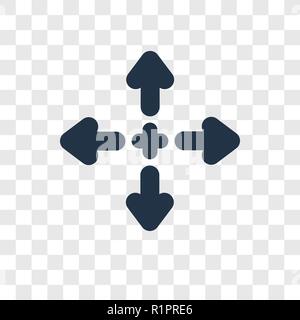 Move vector icon isolated on transparent background, Move transparency logo concept Stock Vector