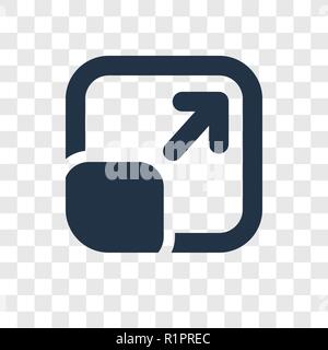 Maximize vector icon isolated on transparent background, Maximize transparency logo concept Stock Vector