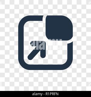 Maximize vector icon isolated on transparent background, Maximize transparency logo concept Stock Vector