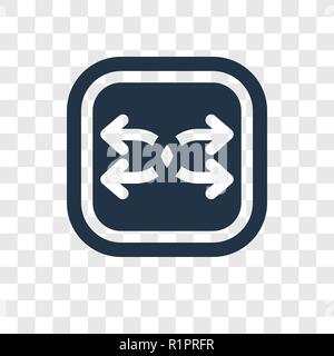 Shuffle vector icon isolated on transparent background, Shuffle transparency logo concept Stock Vector
