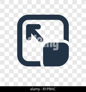 Maximize vector icon isolated on transparent background, Maximize transparency logo concept Stock Vector