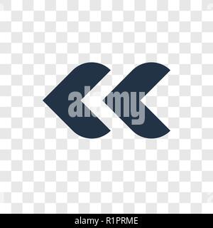 Back vector icon isolated on transparent background, Back transparency logo concept Stock Vector