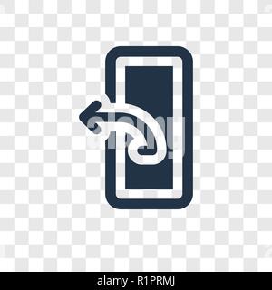 Return vector icon isolated on transparent background, Return transparency logo concept Stock Vector