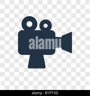 Video camera vector icon isolated on transparent background, Video ...