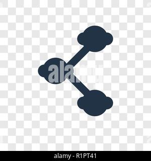 Share vector icon isolated on transparent background, Share transparency logo concept Stock Vector