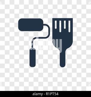Painter vector icon isolated on transparent background, Painter transparency logo concept Stock Vector