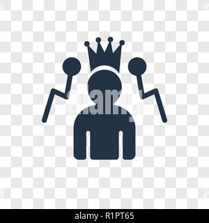 Leader vector icon isolated on transparent background, Leader transparency logo concept Stock Vector