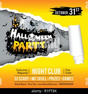 Happy Halloween Party Poster Stock Vector