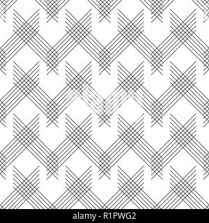 Seamless linear pattern with thin poly lines and polygons. Abstract geometric texture with geometric shapes. Stylish background in gray and white colo Stock Vector