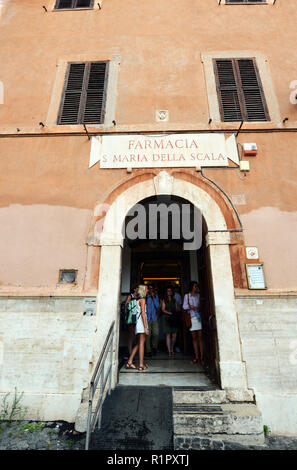 Farmacia S. Maria della Scala is an old pharmacy run by Carmelite monks. Stock Photo