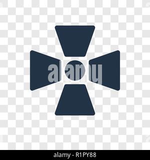 Radiation vector icon isolated on transparent background, Radiation transparency logo concept Stock Vector