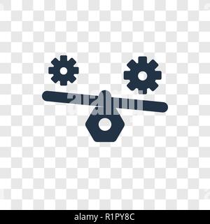 Seesaw vector icon isolated on transparent background, Seesaw transparency logo concept Stock Vector