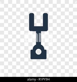 Sound fork vector icon isolated on transparent background, Sound fork transparency logo concept Stock Vector