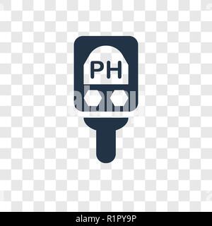 Ph meter vector icon isolated on transparent background, Ph meter transparency logo concept Stock Vector