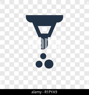 Filter vector icon isolated on transparent background, Filter transparency logo concept Stock Vector
