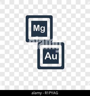 Periodic table vector icon isolated on transparent background, Periodic table transparency logo concept Stock Vector