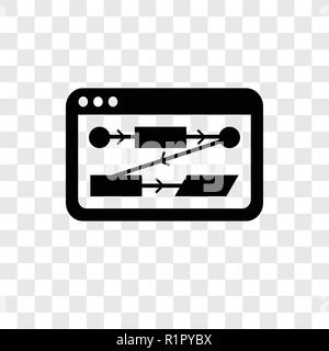 Algorithm vector icon isolated on transparent background, Algorithm transparency logo concept Stock Vector