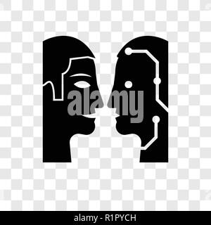 Turing test vector icon isolated on transparent background, Turing test transparency logo concept Stock Vector