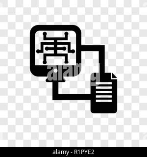 File transfer vector icon isolated on transparent background, File transfer transparency logo concept Stock Vector
