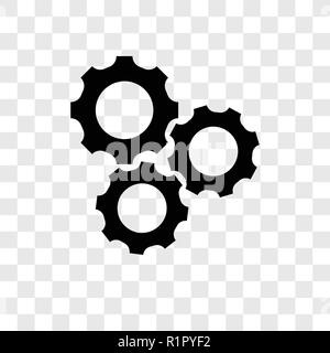 Machine vector icon isolated on transparent background, Machine transparency logo concept Stock Vector