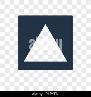 Triangle vector icon isolated on transparent background, Triangle transparency logo concept Stock Vector