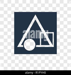 Shapes vector icon isolated on transparent background, Shapes transparency logo concept Stock Vector